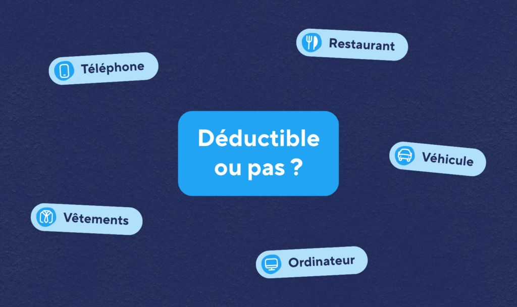 Illustration sur les dépenses déductibles en entreprise et les frais professionnels.